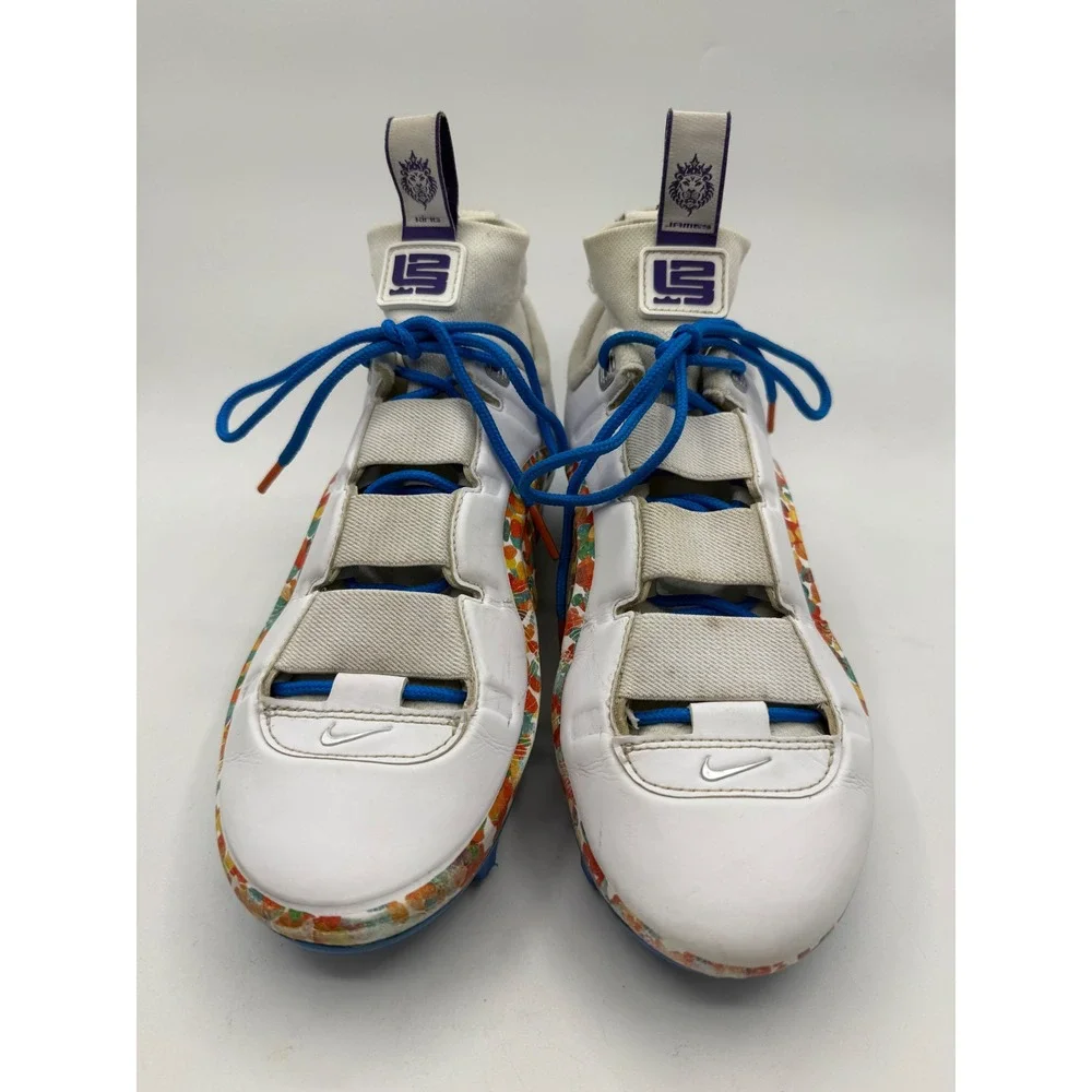 Nike LeBron 4 Menace 3 Fruity Pebbles Mens Football Cleats [FV8044-100] Size 7.5